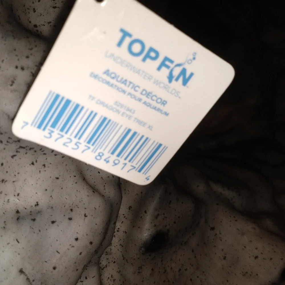 🐠Large TopFin Aquarium Tree Habitat NWT L12in x W9in x H12in Green Eyed Monster